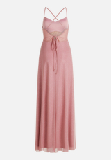 Abendkleid im Glitzer-Look / Rückseite
