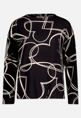 Sweatshirt mit Rippenstruktur / Vorderseite
