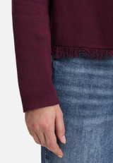 Strick-Cardigan mit Fransen / Detailbild