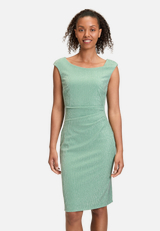 Cocktailkleid im Glitzer-Look / Modellfoto Vorderseite