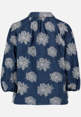 Oversized-Bluse  3/4 Arm mit Stickerei / Rückseite