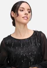 Cocktailkleid im Glitzer-Look / Detailbild