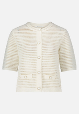 Sommer-Strickjacke mit Knopfleiste / Vorderseite