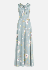 Abendkleid mit Blumenprint / Vorderseite