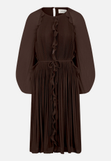 Chiffonkleid mit Rüschen / Vorderseite