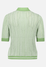 Strickpullover mit Kragen / Rückseite