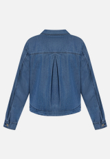 Jeansjacke mit aufgesetzten Taschen / Rückseite
