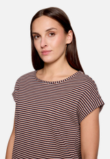Print-T-Shirt strukturiert mit Tunnelzug / Detailbild