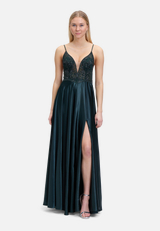 Abendkleid mit Placement / Modellfoto Vorderseite