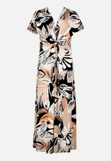 Midikleid mit Raffung / Vorderseite