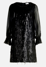 Cocktailkleid im Glitzer-Look / Vorderseite