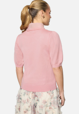 Kurzarmpullover  mit Schleife  / Modellfoto Rückseite