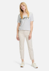 Basic Shirt mit Placement / Modellfoto Vorderseite (Outfit)