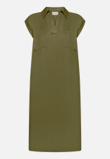 Casual-Kleid mit Kragen / Vorderseite