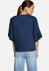 T-Shirt  mit weiten Ärmeln  / Modellfoto Rückseite