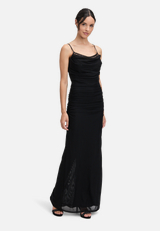 Abendkleid mit Spitzeneinsatz / Modellfoto Vorderseite