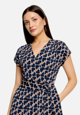 Jumpsuit  kurzarm mit grafischem Muster  / Detailbild