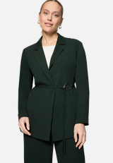 Longblazer  strukturiert mit Bindedetail  / Modellfoto Vorderseite