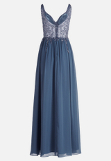 Abendkleid mit Stickerei / Rückseite