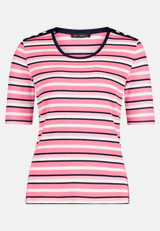Basic Shirt mit Rippenstruktur / Vorderseite