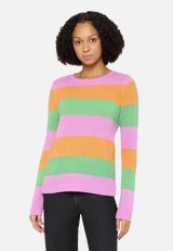 Kaschmir-Pullover mit Rundhalsausschnitt / Modellfoto Vorderseite