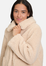 Plüschjacke mit Kragen / Detailbild