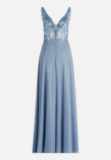 Abendkleid im Glitzer-Look / Rückseite