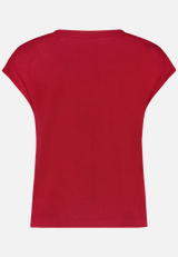 Basic-T-Shirt  mit V-Ausschnitt / Rückseite