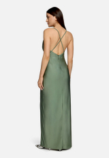 Abendkleid figurbetont / Modellfoto Rückseite