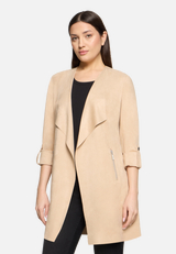 Blazer-Jacke ohne Verschluss / Modellfoto Vorderseite