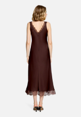 Abendkleid mit Spitze / Modellfoto Rückseite