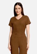 Culotte 7/8 Länge mit elastischem Bund / Modellfoto Vorderseite
