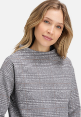 Sweatshirt mit Kragen / Modellfoto Rückseite
