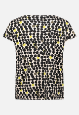 Printshirt mit Wasserfallausschnitt / Rückseite