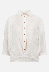 Oversize-Bluse mit Kragen / Vorderseite