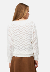 Sweatshirt mit Wellenmuster / Modellfoto Rückseite