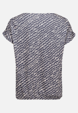 Print-Shirt  mit Gummizug  / Rückseite