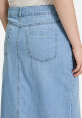 Jeansrock mit Waschung / Detailbild