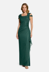 Abendkleid im Glitzer-Look / Modellfoto Vorderseite