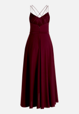 Abendkleid mit Volant / Rückseite