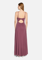Abendkleid mit Lurexfaden / Modellfoto Rückseite