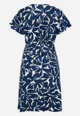 Minikleid  mit Blumenmuster  / Rückseite