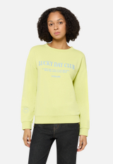 Sweatshirt mit Rippbündchen / Modellfoto Vorderseite
