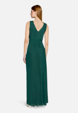 Abendkleid mit V-Ausschnitt / Modellfoto Rückseite