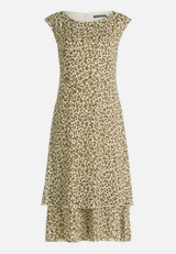 Chiffonkleid mit Bindegürtel / Vorderseite