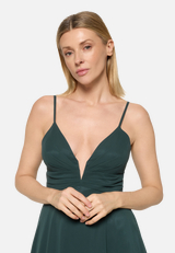 Chiffonkleid mit V-Ausschnitt / Detailbild