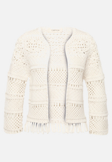 Casual-Strickjacke mit Rundhalsausschnitt / Vorderseite