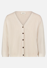 Strick-Cardigan mit V-Ausschnitt / Vorderseite