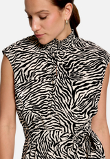 Midikleid  mit Zebraprint  / Detailbild