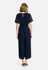 Jumpsuit mit Plissee / Modellfoto Rückseite